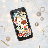 Québec City Quebec Canada Canadian Flag iPhone Case 15 14 13 12 11 Pro Max Plus Mini Travel Souvenir Personalized Custom City Name