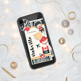Oakville Ontario Canada Canadian Flag iPhone Case 15 14 13 12 11 Pro Max Plus Mini Travel Souvenir Personalized Custom City Name