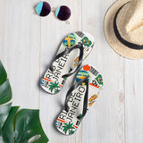 Rio De Janeiro Brasil Brazil Brazilian Flag Flip Flops Flip-Flops Thong Sandals Summer Beach Shoes colorful slippers Y-shaped rubber straps