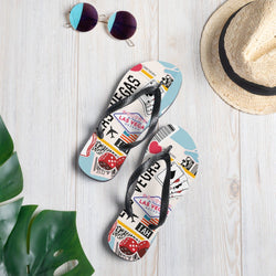 Las Vegas Nevada American Flag Flip Flops Flip-Flops Thong Sandals Summer Beach Shoes colorful slippers Y-shaped rubber straps