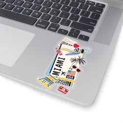 Miami Florida Miami Beach City art Sticker Stickers Vinyl Computer Transparent stickers Cool Macbook Travel sticker Gift Ideas