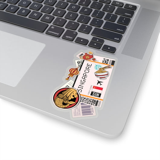 Singapore Sticker Singaporean Stickers Flag Travel Sticker Laptop Decal Car Suitcase Stickers Vacation Souvenir Adventure Tiny Mini Stickers
