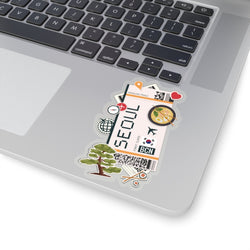 Seoul South Korea Korean City art Sticker Stickers Vinyl Computer Transparent stickers Cool Macbook Travel sticker Gift Ideas