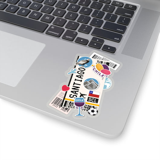 Santiago Sticker Chile Stickers Chilean flag Travel Sticker Laptop Decal Vacation Souvenir Adventure Tiny Mini Stickers