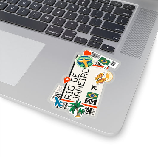 Rio de Janeiro Sticker Brasil Stickers Brazil Brazilian Flag Travel Sticker Laptop Decal  Vacation Souvenir Adventure Tiny Mini Stickers