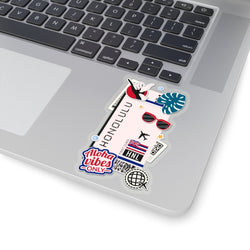 Honolulu Hawaii Hawaiian Islands City art Sticker Stickers Vinyl Computer Transparent stickers Cool Macbook Travel sticker Gift Ideas