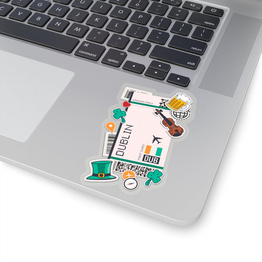 Dublin Sticker Ireland Stickers Irish Flag Travel Sticker Laptop Decal Car Suitcase Stickers Vacation Souvenir Adventure Tiny Mini Stickers