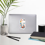 Paris Sticker France Stickers French Flag Travel Sticker Laptop Decal Car Suitcase Stickers Vacation Souvenir Adventure Tiny Mini Stickers