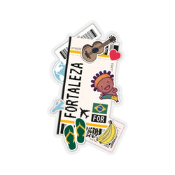 Fortaleza Brazil City art Sticker Stickers Vinyl Computer Transparent stickers Cool Macbook Travel sticker Gift Ideas
