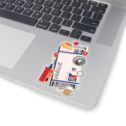Prague Sticker Czech Republic Stickers Czech Flag Travel Sticker Laptop Decal  Vacation Souvenir Adventure Tiny Mini Stickers
