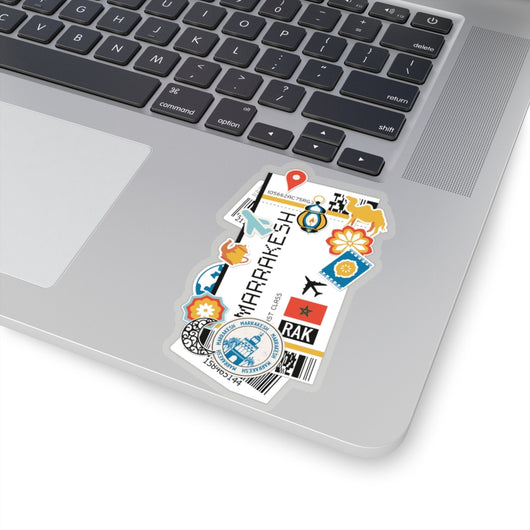 Marrakesh Sticker Morocco Stickers Moroccan Flag Travel Sticker Laptop Decal Vacation Souvenir Adventure Tiny Mini Stickers