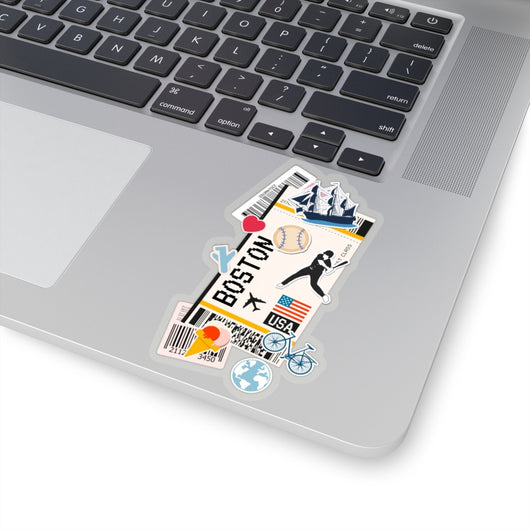 Boston Massachusetts City art Sticker Stickers Vinyl Computer Transparent stickers Cool Macbook Travel sticker Gift Ideas