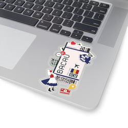 Bacau Bacău Romania Romanian City art Sticker Stickers Vinyl Computer Transparent stickers Cool Macbook Travel sticker Gift Ideas