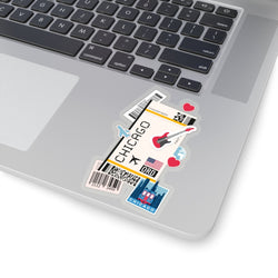 Chicago City art Sticker Stickers Vinyl Computer Transparent stickers Cool Macbook Travel sticker Gift Ideas