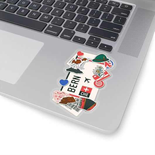 Bern Switzerland Swiss Geneva City art Sticker Stickers Vinyl Computer Transparent stickers Cool Macbook Travel sticker Gift Ideas