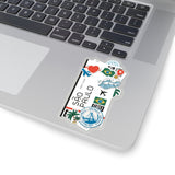Sao paulo Sticker Brasil Stickers Brazil Brazilian Flag Travel Sticker Laptop Decal  Vacation Souvenir Adventure Tiny Mini Stickers