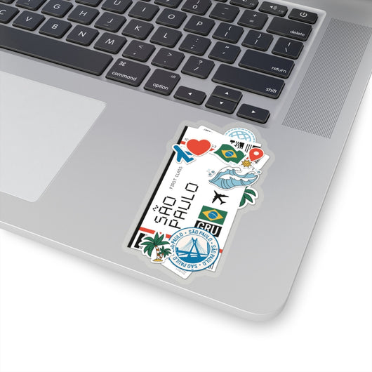Sao paulo Sticker Brasil Stickers Brazil Brazilian Flag Travel Sticker Laptop Decal  Vacation Souvenir Adventure Tiny Mini Stickers