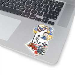 Busan Sticker South Korea Stickers korean Flag Travel Sticker Laptop Decal Vacation Souvenir Adventure Tiny Mini Sticker