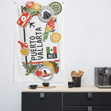 Puerto Vallarta Mexico Mexican Flag Banner Wall Art Decor Banners Signs kitchen wall decor Gift Ideas