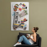 Valencia Venezuela Venezuelan Flag Venezolanos Flag Banner Wall Art Decor Banners Signs Birthday Banner kitchen Decor Ideas Gift Ideas