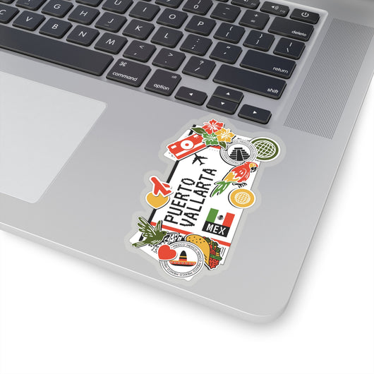 Puerto Vallarta Sticker Mexico Stickers Mexican Flag Travel Sticker Laptop Decal Vacation Souvenir Adventure Tiny Mini Stickers