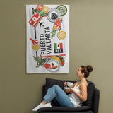 Puerto Vallarta Mexico Mexican Flag Banner Wall Art Decor Banners Signs kitchen wall decor Gift Ideas