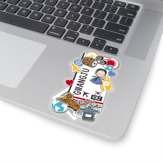 Gwangju South Korea korean City art Sticker Stickers Vinyl Computer Transparent stickers Cool Macbook Travel sticker Gift Ideas