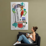 Tegucigalpa Honduras Honduran Flag Banner Wall Art Decor Banners Gift Ideas