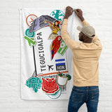 Tegucigalpa Honduras Honduran Flag Banner Wall Art Decor Banners Gift Ideas