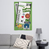 Karachi Pakistan Pakistani Flag Banner Wall Art Decor Banners