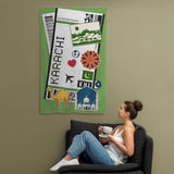 Karachi Pakistan Pakistani Flag Banner Wall Art Decor Banners