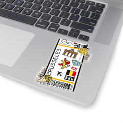 Brussels Sticker Belgium Stickers Belgian Flag Travel Sticker Laptop Decal  Vacation Souvenir Adventure Tiny Mini Stickers