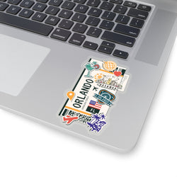 Orlando Sticker Florida Stickers US Flag Travel Sticker Laptop Decal Car Suitcase Stickers Vacation Souvenir Adventure Tiny Mini Stickers