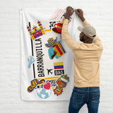 Barranquilla Colombia Colombian Flag Banner Wall Art Decor Banners Signs Birthday Banner kitchen Decor Ideas Gift Ideas