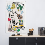 Curitiba Brasil Brazil Brazilian Flag Sao Paulo Rio de Janeiro Banner Wall Art Decor Banners Signs Birthday Banner Canvas Surfaces