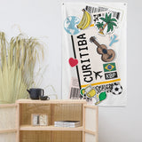 Curitiba Brasil Brazil Brazilian Flag Sao Paulo Rio de Janeiro Banner Wall Art Decor Banners Signs Birthday Banner Canvas Surfaces