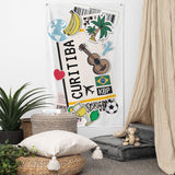 Curitiba Brasil Brazil Brazilian Flag Sao Paulo Rio de Janeiro Banner Wall Art Decor Banners Signs Birthday Banner Canvas Surfaces