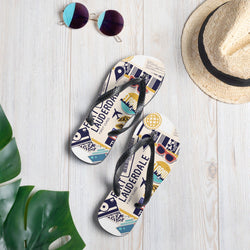 Fort Lauderdale Florida American Flag Flip Flops Flip-Flops Thong Sandals Summer Beach Shoes colorful slippers Y-shaped rubber straps