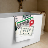 Rome Italy Italian Flag Roma Italia Beach Towel Pool Towel Bath Sauna Bathroom Vacation Travel Summer Towels Gift