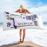 Athens Greece Greek Flag Beach Towel Pool Towel