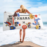 Panama Panamanian Flag Beach Towel Pool Towel Bath Sauna Bathroom Vacation Travel Summer Towels Gift Beach Towel Pool Towel