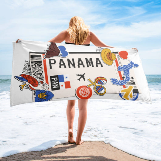 Panama Panamanian Flag Beach Towel Pool Towel Bath Sauna Bathroom Vacation Travel Summer Towels Gift Beach Towel Pool Towel