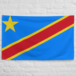 Democratic Republic of the Congo Kinshasa Flag Wall Decor Art Print Banner Gift Ideas