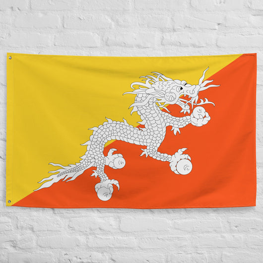 Bhutan Bhutanese Flag Wall Decor Art Print Banner Gift Ideas