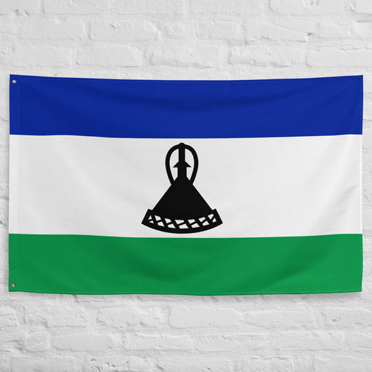 Lesotho Basotho Flag Wall Decor Art Print Banner Gift Ideas