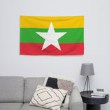 Myanmar Burma Burmese Flag Wall Decor Art Print Banner Gift Ideas