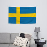 Sweden Sverige Swedish Flag Wall Decor Art Print Banner Gift Ideas