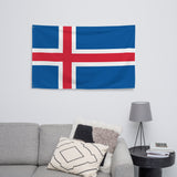 Iceland Island Icelandic Flag Wall Decor Art Print Banner Gift Ideas