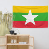 Myanmar Burma Burmese Flag Wall Decor Art Print Banner Gift Ideas