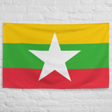 Myanmar Burma Burmese Flag Wall Decor Art Print Banner Gift Ideas